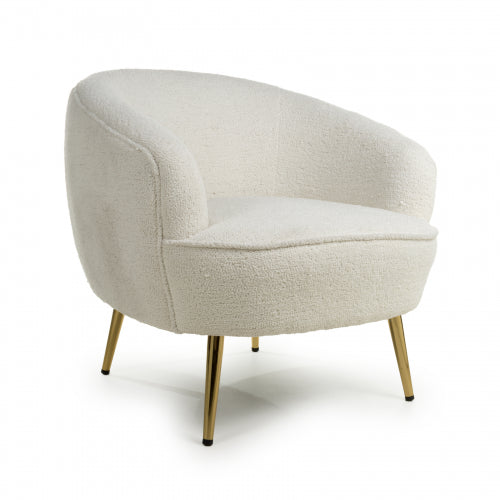 Hawksmoor Lucia Boucle Vanilla White Tub Chair