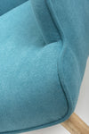 Hawksmoor Cinema Chenille Effect Turquoise Blue Armchair