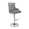 Hawksmoor Grey Brushed Velvet Bar Stool