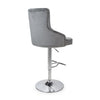 Hawksmoor Grey Brushed Velvet Bar Stool