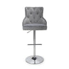 Hawksmoor Grey Brushed Velvet Bar Stool