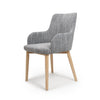 Hawksmoor Sidcup Tweed Grey Dining Chair (Pair)