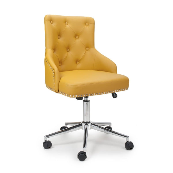 Hawksmoor Rocco Leather Match Yellow Office Chair