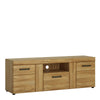 Axton Bronxwood 2 Door 1 Drawer Tall TV Cabinet in Grandson Oak