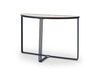 Gillmore Space Finn Demi Lune Console Table Pale Oak Top & Black Frame