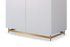 Gillmore Space Alberto Wardrobe White With Brass Accent