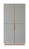 Gillmore Space Alberto Wardrobe Grey With Brass Accent