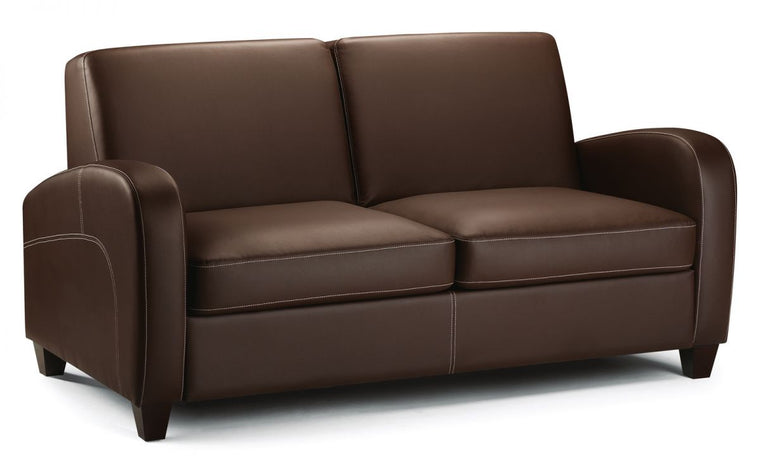 Julian Bowen Vivo Sofa Bed in Chestnut Faux Leather