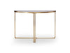 Gillmore Space Finn Demi Lune Console Table Dark Stone Top & Brass Frame