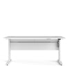 Axton Trinity Desk 150 cm In White With Height Adjustable Legs With Electric Control In White