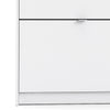 Axton Choctaw Shoe Cabinet With 4 Tilting Doors And 1 Layer In White