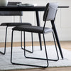 Mayfield Westlock Fabric Dining Chair Black Metal Legs (Pair)