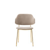 Mayfield Worrall Taupe Dining Chair Gold Legs (Pair)