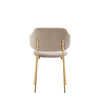 Mayfield Worrall Taupe Dining Chair Gold Legs (Pair)