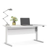 Axton Trinity Desk 150 cm In White With Height Adjustable Legs With Electric Control In White