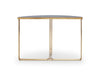 Gillmore Space Finn Demi Lune Console Table Dark Oak Top & Brass Frame