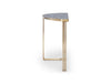 Gillmore Space Finn Demi Lune Console Table Dark Oak Top & Brass Frame