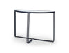 Gillmore Space Finn Demi Lune Console Table White Marble Top & Black Frame