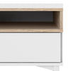 Axton Blauzes TV Unit 3 Drawers 1 Door in White and Oak