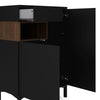 Axton Blauzes Sideboard 2 Door 1 Drawer in Black and Walnut