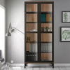 Axton Blauzes Display Cabinet Glazed 2 Doors in Black and Walnut