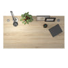 Axton Trinity Desk 150 cm In Oak With Silver Grey Steel Legs