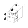 Axton Trinity Mobile File Cabinet In White