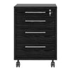 Axton Trinity Mobile Cabinet In Black Woodgrain