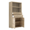 Axton Trinity Bookcase 4 Shelves with 2 Drawers and 2 Doors in Oak