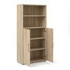 Axton Trinity Bookcase 4 Shelves with 2 Doors in Oak