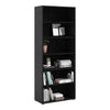 Axton Trinity Bookcase 4 Shelves in Black woodgrain