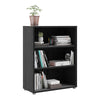 Axton Trinity Bookcase 2 Shelves in Black woodgrain