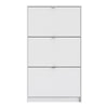 Axton Choctaw Shoe Cabinet With 4 Tilting Doors And 1 Layer In White