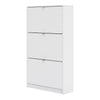 Axton Choctaw Shoe Cabinet With 4 Tilting Doors And 1 Layer In White