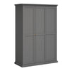 Axton Westchester Wardrobe With 3 Doors in Matt Grey