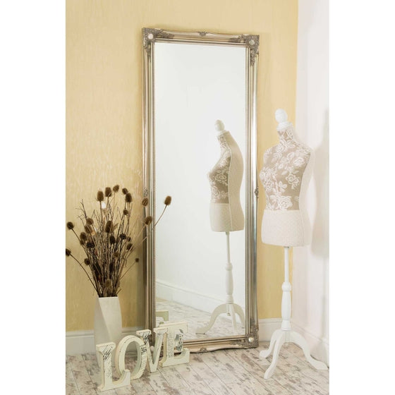 Hamilton Vintage Silver Antique Design Full Length Mirror 198 x 76 CM