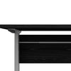 Axton Trinity Desk 150 cm In Black Woodgrain With Height Adjustable Legs With Electric Control In Silver Grey Steel