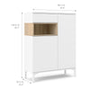 Axton Blauzes Sideboard 2 Door 1 Drawer In White And Oak