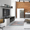 Axton Laconia 1 Door 2 Drawer Wide TV Cabinet In Slate Grey and Alpine White