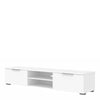 Axton Throggs TV Unit 2 Drawers 2 Shelf In White High Gloss