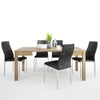 Axton Kingsbridge Extending Dining Table + 4 Milan High Back Chair Black