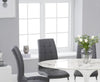 Brittney 160cm Oval White Marble Effect Dining Table