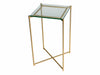 Gillmore Space Iris Square Plant Stand Clear Glass Top