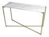 Gillmore Space Iris Large Console Table White Marble Top