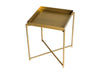 Gillmore Space Iris Square Side Table Brass Tray