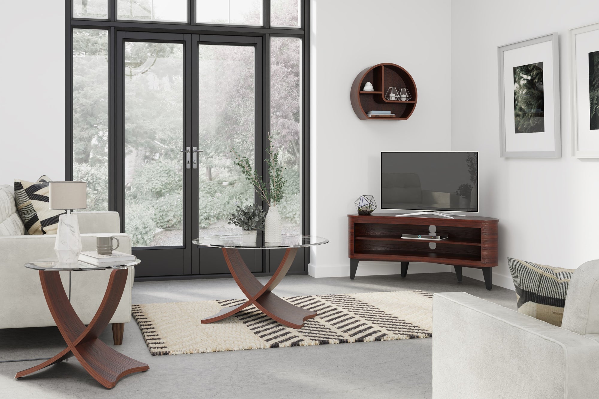 Jual Furnishings Siena Lamp Table Walnut