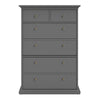 Axton Westchester  Chest of 6 Drawers In Matt Grey