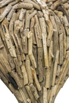 Bodiam Raby Driftwood Heart Medium Wall Deco