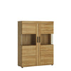 Bronxwood Low Wide 2 Door Display Cabinet in Grandson Oak