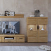 Bronxwood Low Wide 2 Door Display Cabinet in Grandson Oak